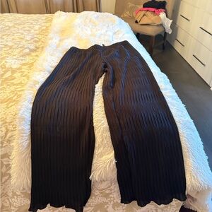 Black Pleated Pants